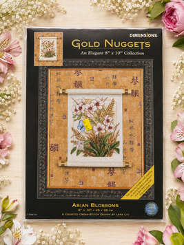 Dimensions 35127 Asian Blossoms &mdash; набір для вишивання хрестиком &laquo;Азійські квіти&raquo;, серія Gold Collection, американська комплектація