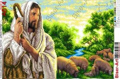 ВА-614А (А3) Иисус Христос - добрый пастырь. Схема для вышивки бисером БисерАрт