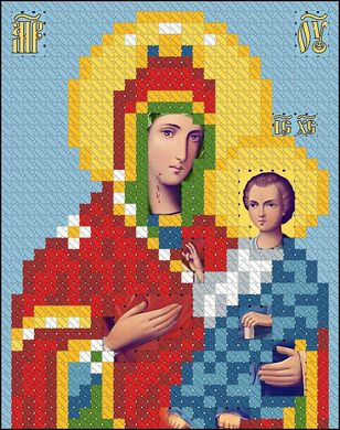 ИК7-0020 Иверская икона Божья Матерь. Схема для вышивки бисером Феникс