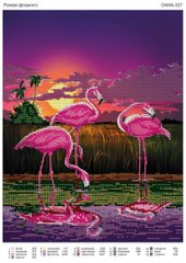 ДАНА-0327 Розовые фламинго. Схема для вышивки бисером