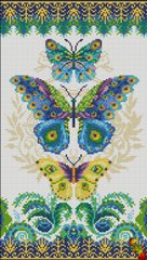 ФПК-3318 Лазурные бабочки. Схема для вышивки бисером Феникс