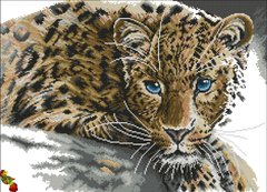 ФЧК-2055 Синьоокий леопард. Схема для вишивання бісером Фенікс