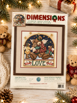 Dimensions 08710 Angel Bear Love &mdash; набір для вишивання хрестиком &laquo;Мишки-ангели&raquo;