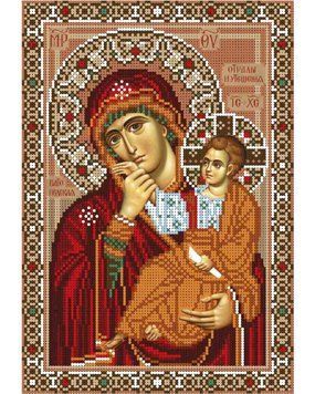А4-И-403 Образ богородиці Відрада та втіха. Схема для вишивання бісером ТМ "Acorns", Схема