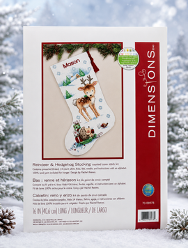 Dimensions 70-08978 Reindeer & Hedgehog Stocking &mdash; набір для вишивання хрестиком &laquo;Північний олень і їжачок&raquo;